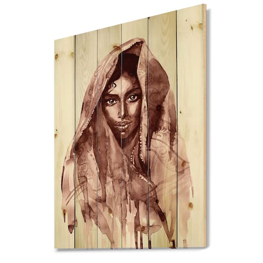 Designart - Monochrome Portrait of Young Indian Woman II